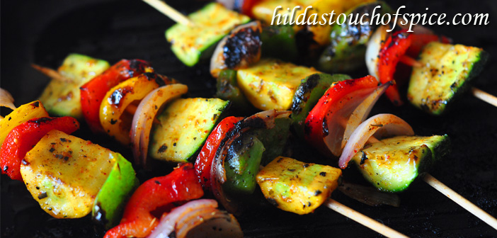 Brochettes courgettes-paneer - Recette